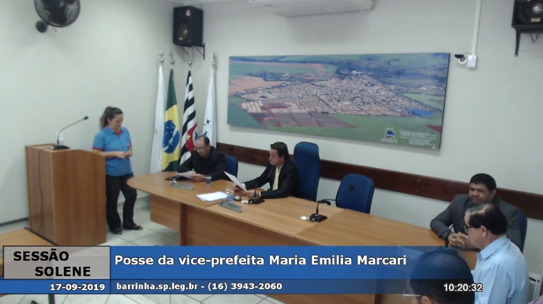 Câmara cumpre determinação da Justiça e empossa a vice-prefeita Maria Emília Marcari como prefeita
