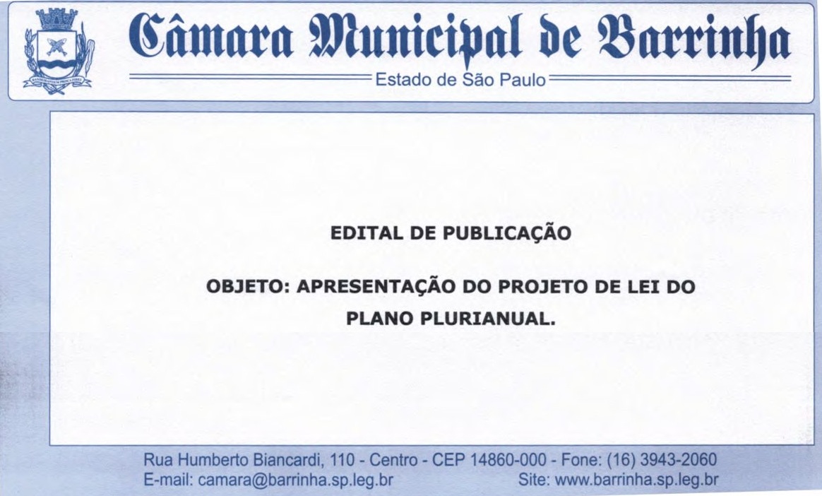 Edital de 2ª Audiência Pública - Plano Plurianual 2026 a 2029
