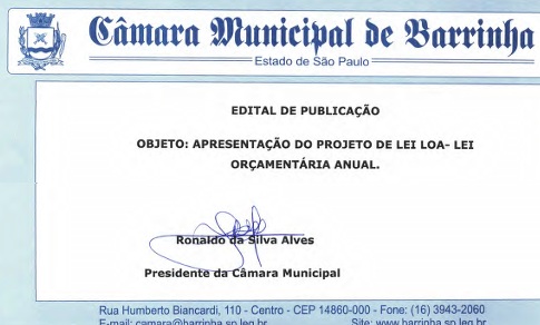 Edital de 5ª Audiência Pública - Lei Orçamentária 2026