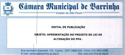 Edital de 6ª Audiência Pública - Lei Orçamentária 2026 e 7ª Audiência Pública - Alteração do PPA
