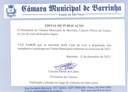 Edital de Contas Municipais - Exercício de 2021