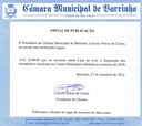 Edital de Publicação - Contas Municipais - Executivo 2020