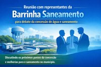 Reunião com representantes da Barrinha Saneamento para debate da concessão de água e saneamento