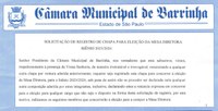 Solicitação de Registro de Chapa para Eleição da Mesa Diretora Biênio 2023/2024.